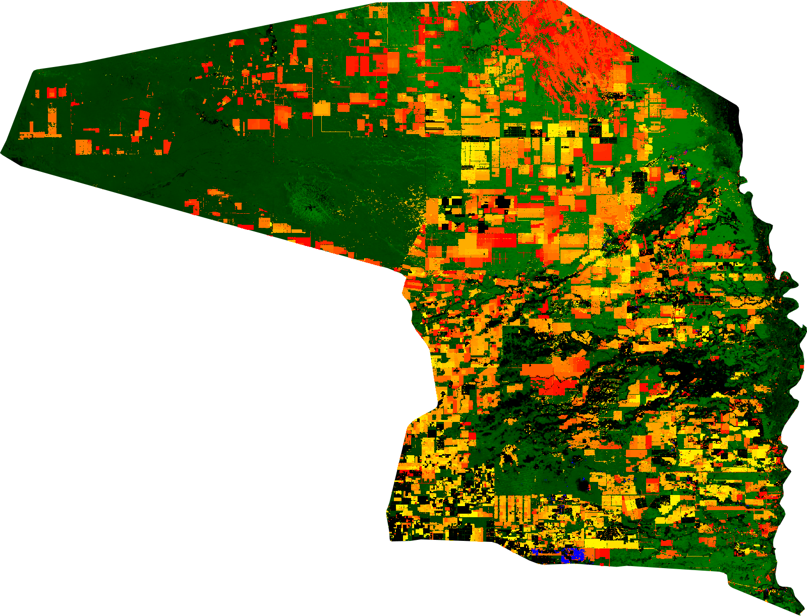 Mapa completo de deforestación de Alto Paraguay
