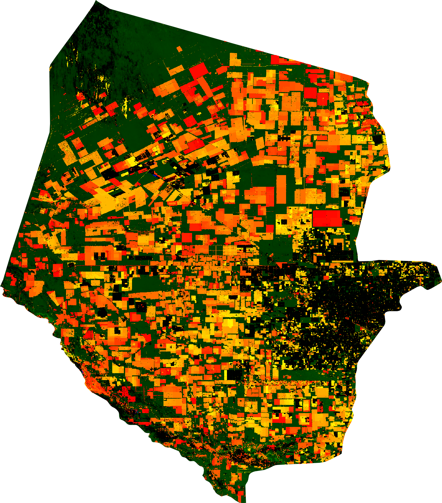 Mapa completo de deforestación de Boquerón